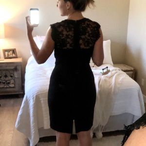 Sleek lacy pencil dress (LBD)،never worn